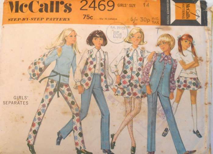 VINTAGE McCALLS 2469 GIRLS SEPARATES SIZE 14 YEARS COMPLETE
