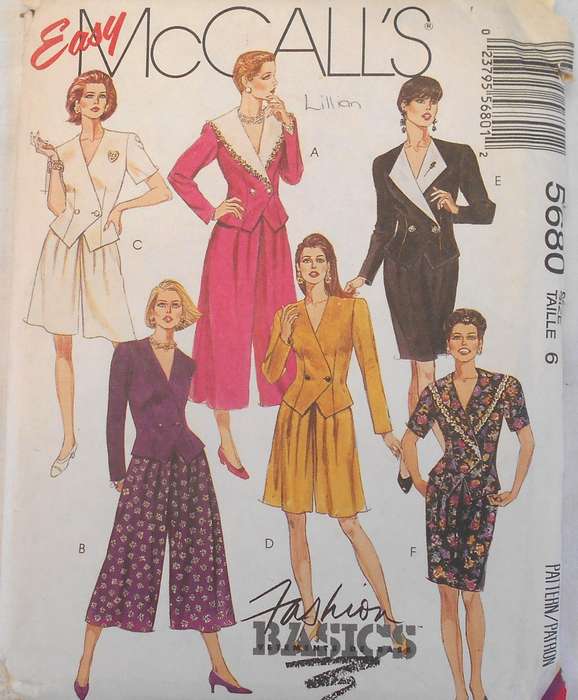 McCALLS 5680 TWO PIECE DRESSES SIZE 6 COMPLETE-UNCUT-F/FOLDED