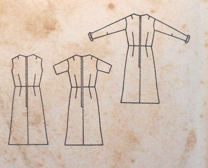 VINTAGE BUTTERICK 3802 ONE PIECE DRESS SIZE 12 BUST 32 COMPLETE-UNCUT-F/FOLDED