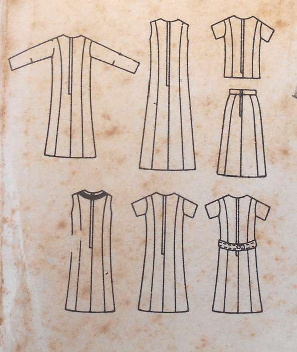 VINTAGE BUTTERICK 3952 DRESS IN 2 LENGTHS SIZE 11 BUST 31" COMPLETE-UNCUT-F/FOLDED
