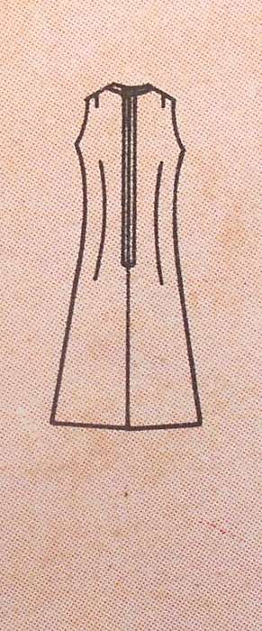 VINTAGE BUTTERICK 4265 ONE PIECE DRESS SIZE 12 BUST 32 COMPLETE-NO SEWING INSTRUCTIONS