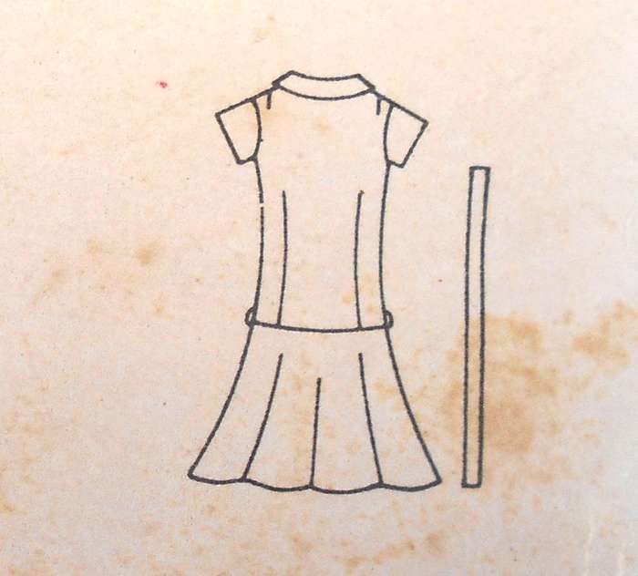 VINTAGE BUTTERICK 4340 ONE PIECE DRESS SIZE 10 BUST 31 COMPLETE