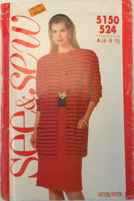 BUTTERICK 5150 JACKET & DRESS SIZE 6-8-10 COMPLETE-UNCUT-F/FOLDED