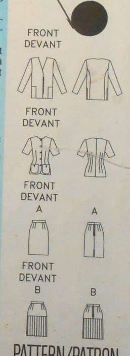 BUTTERICK 5919 JACKET-TOP-SKIRT SIZE 18-20-22 COMPLETE-CUT TO 22