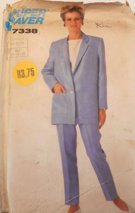 SIMPLICITY 7338 PANTS-UNLINED JACKET-PULLOVER TOP SIZE 10-12-14 COMPLETE-CUT TO 12