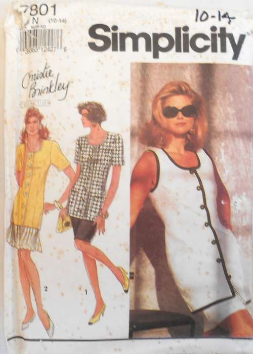 SIMPLICITY 7801 TOP- NO SKIRT PATTERN SIZE 10-14 -COMPLETE-CUT TO 14