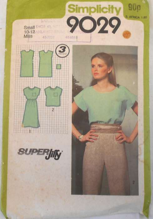 SIMPLICITY 9029 PULLOVER DRESS OR TOP SIZE SMALL 10 - 12 COMPLETE