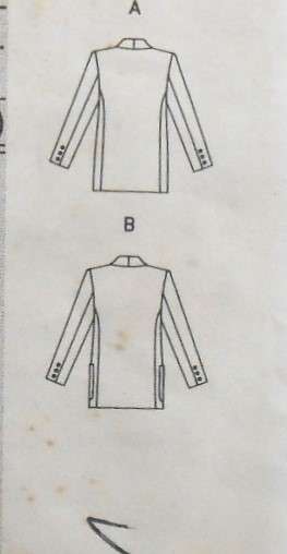 VOGUE 8605 LOOSE FITTING LINED BELOW THE WAIST JACKET SIZE 8-10-12 COMPLETE CUT TO 12
