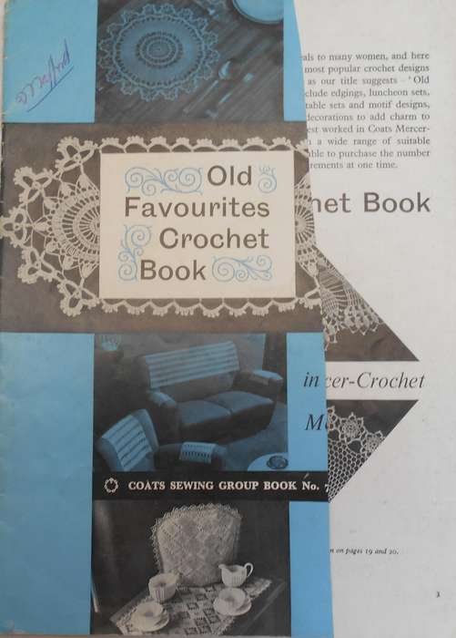 COATS SEWING GROUP BOOK 766 - OLD FAVOURITES CROCHET BOOK -24 PAGE A 4 BOOK-TORN COVER