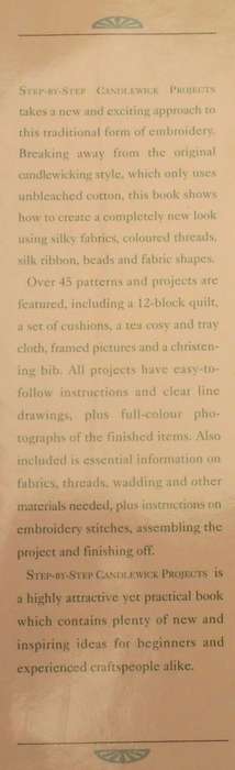 STEP BY STEP CANDLEWICK PROJECTS DI VAN NIEKERK-100 PAGE HARD COVER WITH DUST JACKET