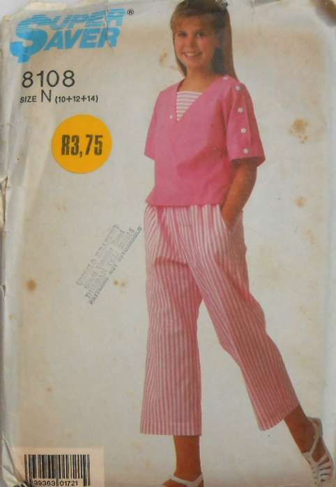 SIMPLICITY 8108 GIRLS LOOSE FITTING TOP & PULL ON PANTS SIZE 10-12-14 YEARS COMPLETE-CUT TO 14