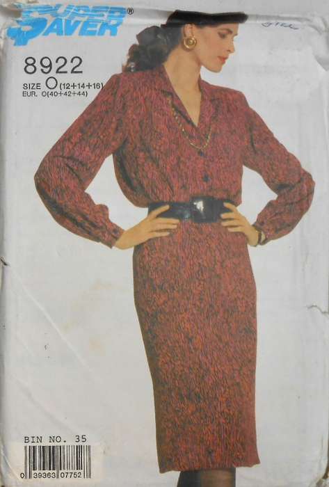 SIMPLICITY 8922 SKIRT & BLOUSE SIZE 12-14-16 COMPLETE-UNCUT-F/FOLDED