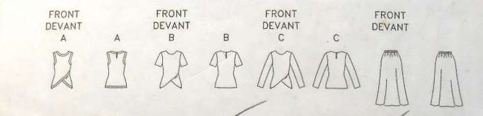BUTTERICK B4125 TOP HEM VARIATIONS-SKIRT SIZE MEDIUM 14-16-18 COMPLETE-TOP CUT TO 14-SKIRT-18