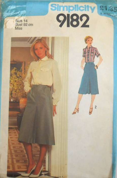 SIMPLICITY 9182 BLOUSE & SKIRT SIZE 14 BUST 92 CM COMPLETE