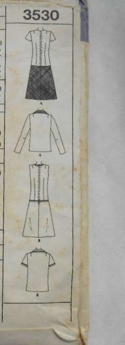 VINTAGE McCALLS 3530 DRESS & JACKET SIZE 14 BUST 36 COMPLETE- PG 1-2 SEWING INSTRUCTIONS NOT SUPLIED