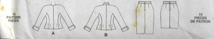 McCALLS 7968 LINED JACKET-LINED SKIRT IN 2 LENGTHS SIZE 8 COMPLETE-UNCUT-F/FOLDED