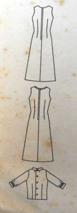 VINTAGE BUTTERICK 3178 PINAFORE-DRESS-BLOUSE SIZE 14 BUST 34 COMPLETE