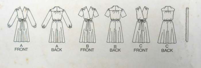 VINTAGE BUTTERICK 3962 MOCK WRAP LOOSE FITTING DRESS SIZE 20 COMPLETE-UNCUT-F/FOLDED