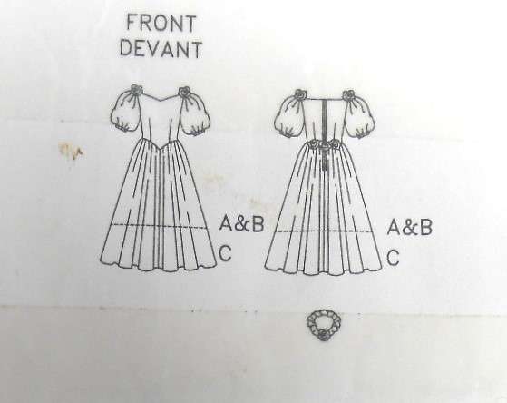 BUTTERICK 5393 GIRLS DRESS & HEADBAND SIZE 4-5-6 YEARS COMPLETE-NO SEWING INSTRUCTIONS-ENVELOPE