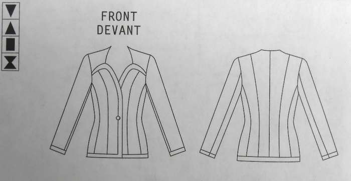 VOGUE V8519 CLAIRE SHAEFFER'S COLLECTION JACKET SIZES 6-8-10-12 COMPLETE-UNCUT-F/FOLDED-ZIPLOC