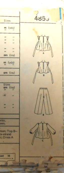 McCALLS 4659 TODDLERS DRESS-PANTS-TOP WITH EMBROIDERY SIZE 1 YEAR- 9 TIE BELT NOT SUPPLIED-ZIPLOC