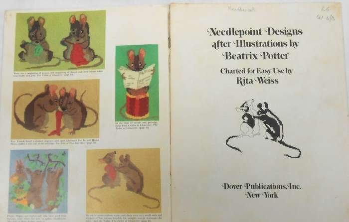 NEEDLEPOINT DESIGNS AFTER ILLUSTRATIONS BY BEATRIX POTTER BY RITA WEISS - 36 PAGES