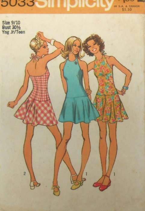 SIMPLICITY 5033 MINI DRESS OR TOP SIZE 9/10 BUST 30 1/2 COMPLETE
