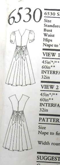 NEW LOOK PATTERNS 6530 FITTED DRESS+SHAPED NECK-WAISTLINE-FULL SKIRT SIZE 6-18 COMPLETE CUT TO 18