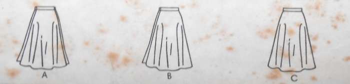McCALLS 7246 SET OF SKIRTS SIZE 14 WAIST 28 COMPLETE