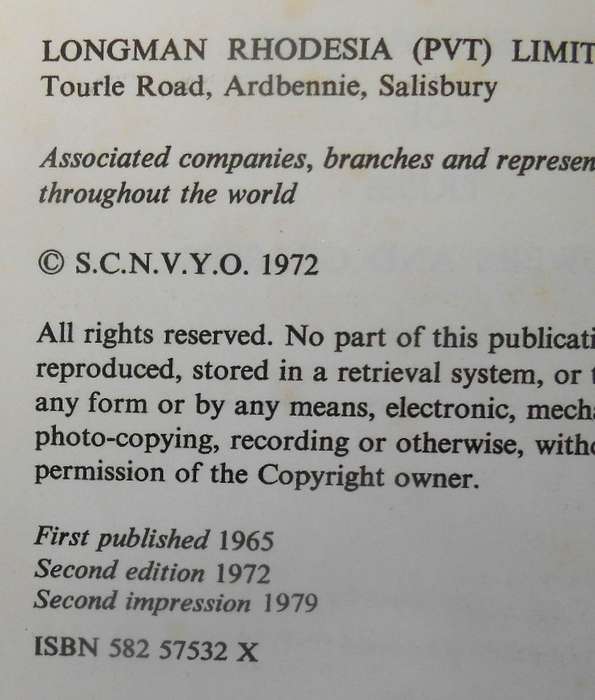 THE BUNDU BOOK 1 OF TREES, FLOWERS AND GRASSES -SECOND IMPRESSION 1979-LONGMAN RHODESIA
