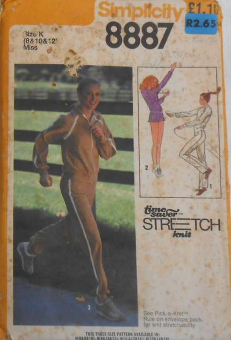 SIMPLICITY 8887 TRACKSUIT PULLOVER TOP-PANTS-SHORTS-JACKET SIZE 8-10-12 COMPLETE-UNCUT-F/FOLDED