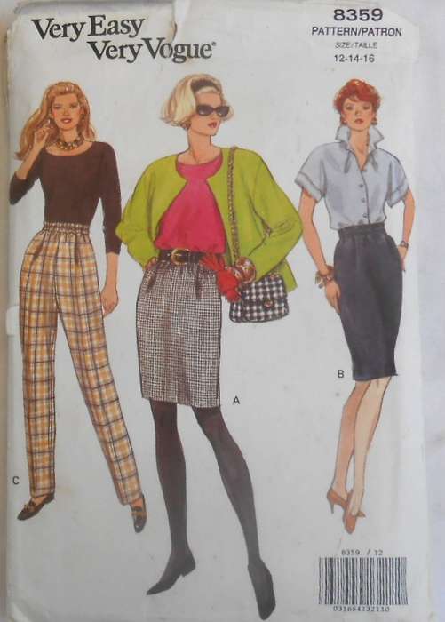 VOGUE 8359 SKIRT ONLY SIZE 12-14-16 COMPLETE-UNCUT