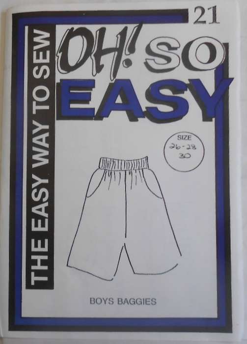OH! SO EASY-21 BOYS BAGGIES SIZE 26-28-30-COMPLETE-UNCUT-F/FOLDED