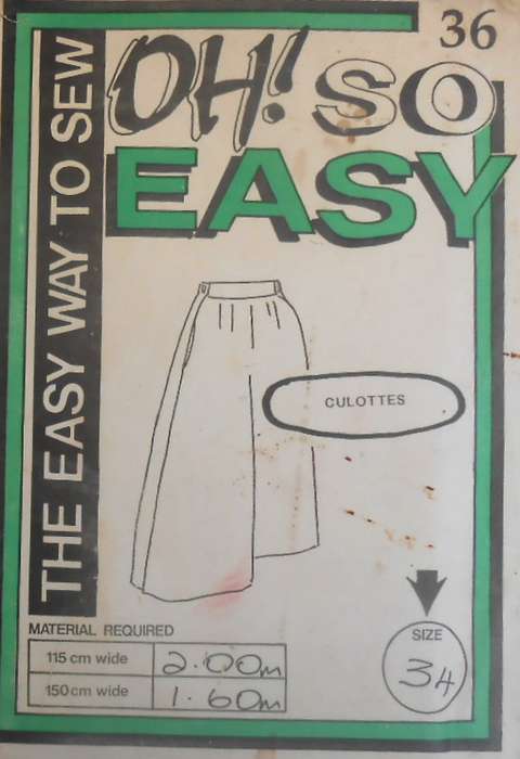 OH! SO EASY-36 CULOTTES SIZE 34 COMPLETE