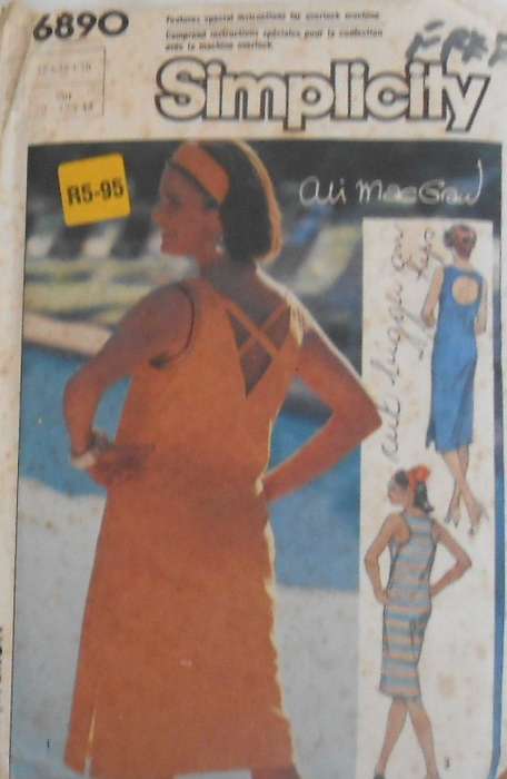 SIMPLICITY 6890 KIDS PULLOVER DRESS WITH BACK STRAP FEATURE SIZE 12-14-16 COMPLETE CUT TO 14