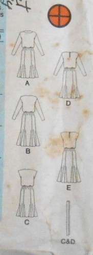 BUTTERICK 3965 PULLOVER DRESS SIZE 14-16-18 COMPLETE-MOSTLY UNCUT-SKIRT CUT TO 14