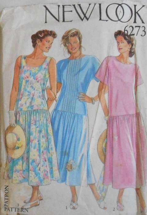 NEW LOOK PATTERNS 6273 HIPSTER DRESS SIZE 8-18 COMPLETE-CUT TO 16-PG 1-2 INSTRUCTIONS NOT SUPPLIED