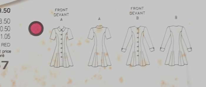 VOGUE 8157 FITTED & FLARED FRONT BUTTON DRESS SIZE 14-16-18 COMPLETE-UNCUT-F/FOLDED