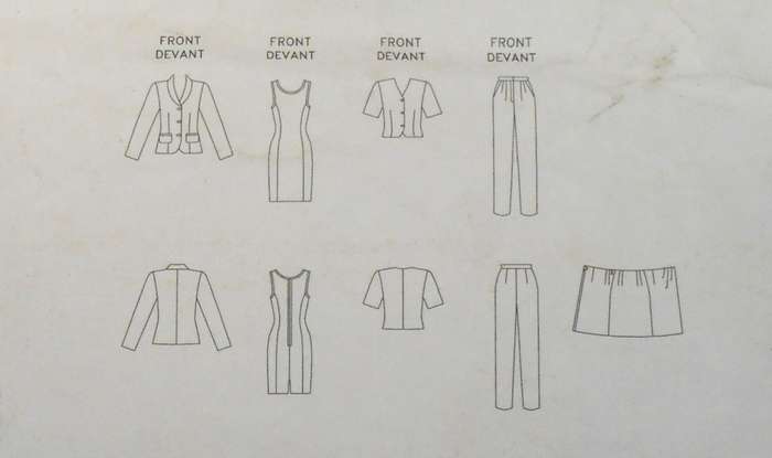 VOGUE CAREER 1546 JACKET-DRESS-TOP-SKIRT-PANTS SIZE 6-8-10 COMPLETE-UNCUT-F/FOLDED