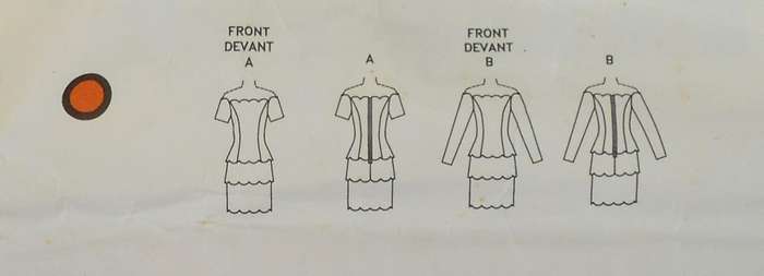 VOGUE 2921 FITTED STRAIGHT LINED DRESS- SIZE 12 COMPLETE-UNCUT-F/FOLDED