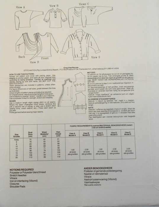 DESIGNER STITCHWITCH SW01 FAST & FASHIONABLE T-SHAPE ELEGANCE SIZE 6-20 COMPLETE-UNCUT-F/FOLDED