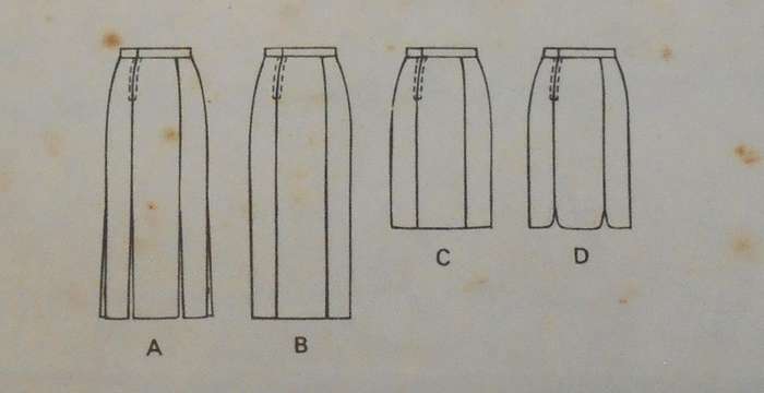 McCALLS 6604 GORED SKIRT IN 2 LENGTHS SIZE 14 COMPLETE-UNCUT -F/FOLDED
