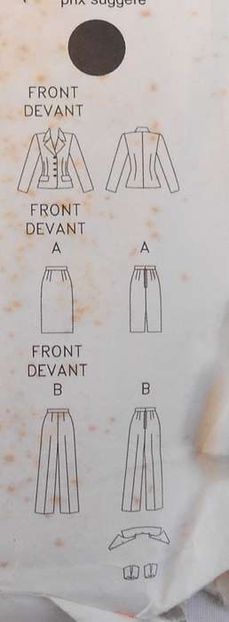 BUTTERICK 4200 JACKET-SKIRT-PANTS SIZE 18-20-22 COMPLETE-CUT TO 22