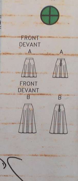BUTTERICK 5322 FLARED SKIRT SIZE 12-14-16 COMPLETE-CUT TO 16