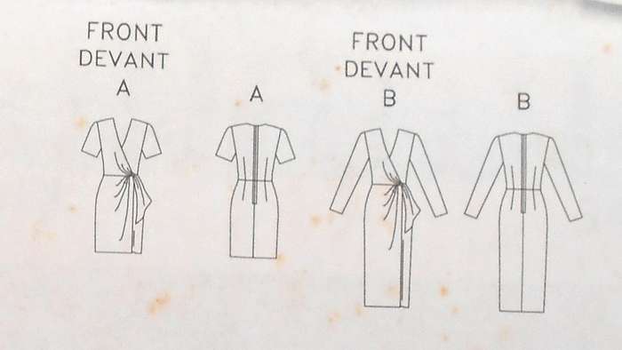 BUTTERICK 5410 MOCK WRAP DRESS SIZE 12-14-16 COMPLETE-UNCUT-F/FOLDED