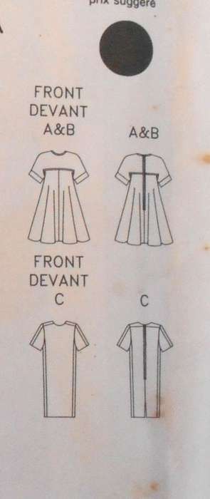 BUTTERICK 6113 LOOSE FITTING SLIGHTLY FLARED DRESS SIZE 12-14-16 COMPLETE-UNCUT-F/FOLDED