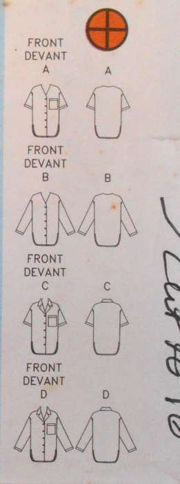 BUTTERICK 6225  SHIRT SIZE 12-14-16 COMPLETE-CUT TO 16-ZIPLOC