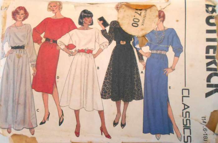 BUTTERICK 6940 DRESS & SLIP SIZE 14-16-18 COMPLETE-CUT TO 18