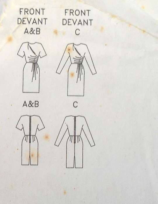 BUTTERICK 5259 DRESS WITH SEMI FITTED BODICE WITH TUCKS SIZE 12-14-16 COMPLETE-UNCUT-F/FOLDED