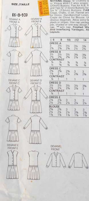 VOGUE BASIC DESIGN 1611 MATERNITY DRESS-PINAFORE-BLOUSE SIZE 6-8-10 COMPLETE-UNCUT-F/FOLDED